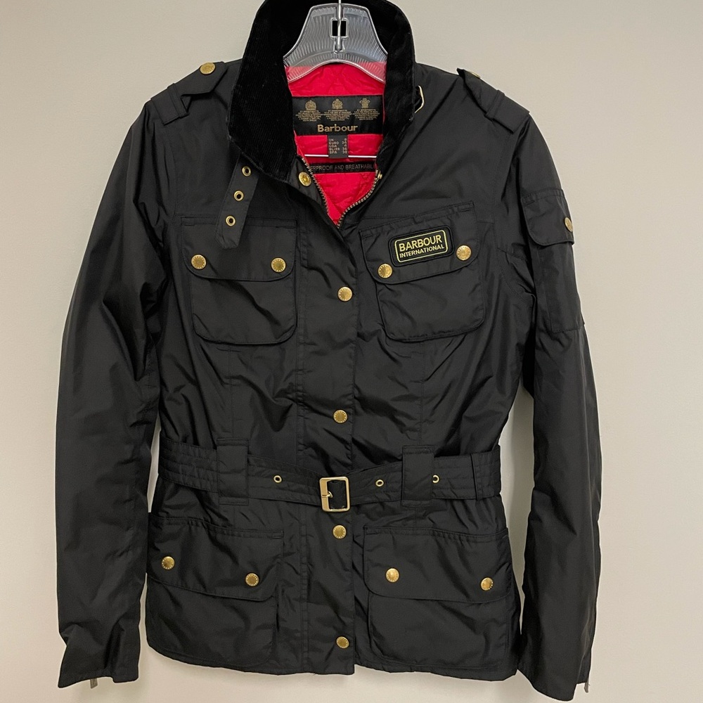 Barbour Waterproof Rainbow International Gold Insulated Jacket size 4